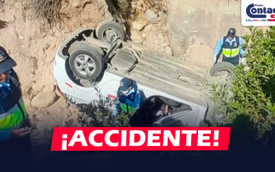 AREQUIPA: TAXISTA PIERDE LA VIDA TRAS CAER JUNTO A SU UNIDAD A UN ABISMO EN LA PARTE DE ALTA DE CAYMA