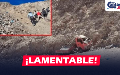 AREQUIPA: PADRE DE FAMILIA PIERDE LA VIDA LUEGO QUE CAMIÓN QUE CONDUCÍA CAYERA A UN ABISMO DE 150 METROS DE PROFUNDIDAD