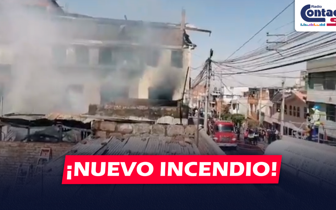 AREQUIPA: NUEVO INCENDIO SE REGISTRA EN UN TALLER UBICADO EN LA CALLE CALVARIO EN EL DISTRITO DE MIRAFLORES