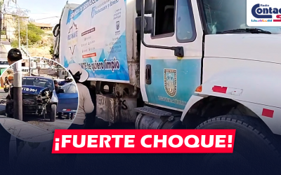 AREQUIPA: COMPACTADORA DE BASURA DE LA MUNICIPALIDAD DE BUSTAMANTE Y RIVERO CHOCA CONTRA AUTO EN CONO NORTE