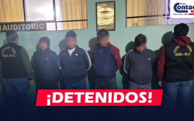 AREQUIPA: DETIENEN A 4 SUJETOS Y ENCUENTRA 14 CELULARES REPORTADOS COMO ROBADOS EN OPERATIVO DEL GRUPO TERNA