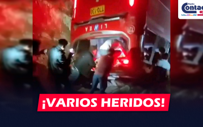 NACIONAL: VARIOS HERIDOS DEJÓ EL DESPISTE DE UN BUS DE LA EMPRESA DE TRANSPORTES LÍNEA EN LA LIBERTAD