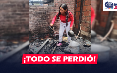 AREQUIPA: MADRE DE FAMILIA JUNTO A SUS TRES HIJAS PIERDEN TODO EN VORAZ INCENDIO EN SACHACA