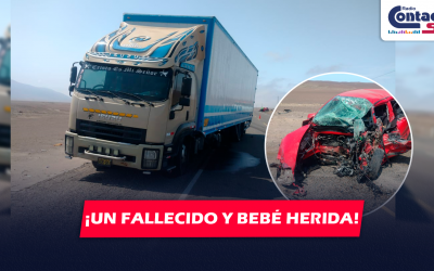 AREQUIPA: FUERTE CHOQUE REGISTRADO EN CARAVELÍ DE UN AUTO CON UN CAMIÓN DEJA UNA PERSONA FALLECIDA Y UNA MENOR GRAVEMENTE HERIDA