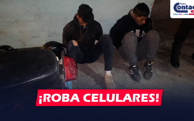 AREQUIPA: DETIENEN A DOS VARONES QUE SERÍAN PARTE DE UNA BANDA CRIMINAL DE ROBA CELULARES EN YANAHUARA