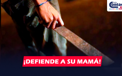 AREQUIPA: MENOR DE EDAD DEFIENDE A SU MADRE CON UN MACHETE TRAS SER AGREDIDA POR SU EXPAREJA