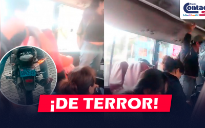 AREQUIPA: PASAJEROS DENUNCIAN ATAQUE A BUS DE LA EMPRESA AQP MASIVO Y CÁMARAS DE VIDEOVIGILANCIA DESMIENTEN DISPAROS