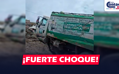 AREQUIPA: CAMIÓN COMPACTADOR DE BASURA IMPACTA CONTRA PARED EN CHARACATO