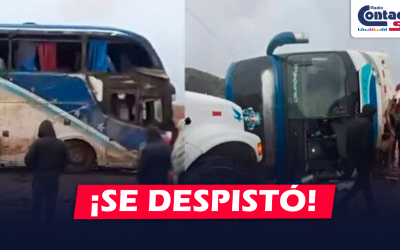 AREQUIPA: BUS INTERPROVINCIAL DE LA EMPRESA COSMOS SE DESPISTA EN YURA Y DEJA VARIOS HERIDOS