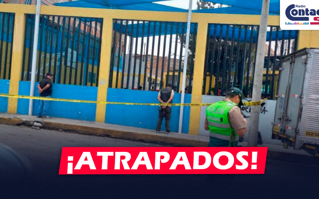 AREQUIPA: DETIENEN A DOS PRESUNTOS DELINCUENTES CUANDO INTENTABAN ABRIR LA PUERTA DE UN FURGÓN EN MIRAFLORES