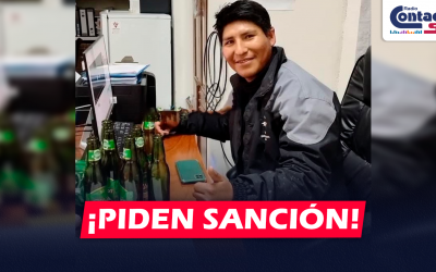 AREQUIPA: VECINOS DE CHACHAS PIDEN SANCIÓN CONTRA SUBGERENTE POR SUBIR FOTO CON BEBIDAS ALCOHÓLICAS EN SU OFICINA