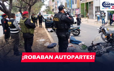 AREQUIPA: CAPTURAN A 3 INTEGRANTES DE BANDA DELINCUENCIAL DEDICADA AL ROBO DE AUTOPARTES EN LA AV. LOS INCAS