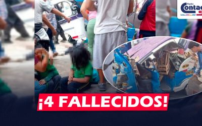 NACIONAL: FUERTE CHOQUE SE REGISTRA EN MANCHAY Y DEJA A 4 PERSONAS SIN VIDA ENTRE ELLOS MENORES DE EDAD