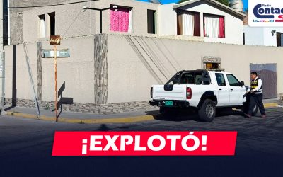 AREQUIPA: FUERTE EXPLOSIÓN EN UNA VIVIENDA DEJA UNA PERSONA HERIDA EN JOSÉ LUIS BUSTAMANTE Y RIVERO