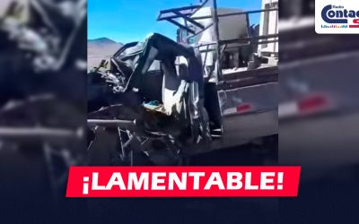 AREQUIPA: FUERTE CHOQUE ENTRE CAMIONETA Y UN CAMIÓN EN LA VÍA CUSCO – AREQUIPA DEJA UNA PERSONA SIN VIDA