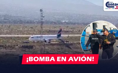 AREQUIPA: PRESUNTA BOMBA EN AVIÓN HACE DETENER ACTIVIDADES EN AEROPUERTO RODRÍGUEZ BALLÓN Y PREOCUPA A CIUDADANOS