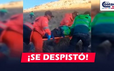 AREQUIPA: DOS POLICÍAS TERMINAN GRAVEMENTE HERIDOS LUEGO DE QUE PATRULLERO SE DESPISTARA EN TORO MUERTO