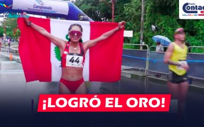 INTERNACIONAL: ATLETA AREQUIPEÑA LOGRA EL ORO EN COMPETENCIA DE 20 KILÓMETROS EN COLOMBIA