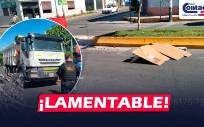 AREQUIPA: JOVEN PIERDE LA VIDA LUEGO DE SER APLASTADA POR UN VOLQUETE EN LA AV. GOYENECHE