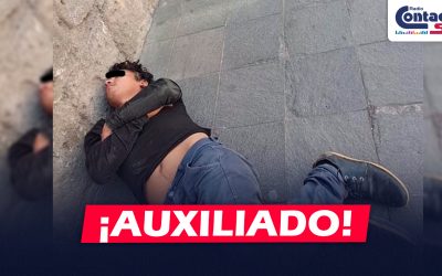 AREQUIPA: AUXILIAN A VARÓN EN APARTEN ESTADO DE EBRIEDAD QUE FUE ENCONTRADO INCONSCIENTE EN LA VÍA PÚBLICA