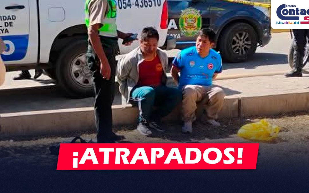 AREQUIPA: CAPTURAN A DOS VARONES QUE FUERON SORPRENDIDOS ROBANDO A UNA JOVEN EN EL MERCADO DE SOCABAYA