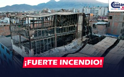 AREQUIPA: FUERTE INCENDIO REGISTRADO EN MIRAFLORES DEJÓ DESTRUIDO EDIFICIO DONDE VENDÍAN MUEBLES