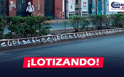 AREQUIPA: REAPARECEN PINTAS EN LA AV. MARISCAL CASTILLA CON EL NOMBRE “OCUPADO 2025” LOTIZANDO ESPACIOS PARA EL CORSO