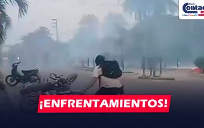 NACIONAL: MANIFESTANTES EN IQUITOS Y POLICÍAS SE ENFRENTAN POR LLEGADA DE DINA BOLUARTE A LORETO