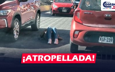 AREQUIPA: JOVEN TERMINA GRAVEMENTE HERIDA TRAS SER ATROPELLADA EN LA VÍA AUXILIAR DE LA AV. AVIACIÓN EN CERRO COLORADO