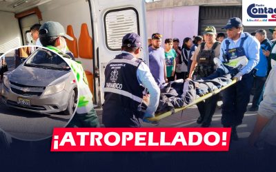 AREQUIPA: MENOR DE 16 AÑOS FUE ATROPELLADO POR VEHÍCULO SIN CONDUCTOR EN LA AV. 55 EN CERRO COLORADO