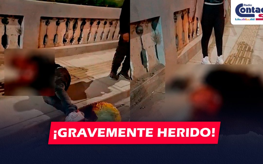 AREQUIPA: VARÓN ES GRAVEMENTE AGREDIDO Y AGREDE A SERENAZGOS QUE INTENTARON AUXILIARLO