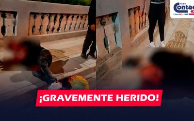 AREQUIPA: VARÓN ES GRAVEMENTE AGREDIDO Y AGREDE A SERENAZGOS QUE INTENTARON AUXILIARLO
