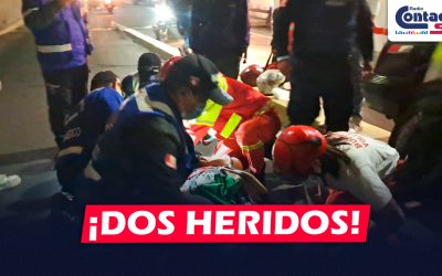 AREQUIPA: FUERTE CHOQUE EN LA AV. VENEZUELA DEJA A DOS PERSONAS GRAVEMENTE HERIDAS