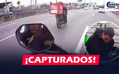 NACIONAL: DETIENEN A DOS PRESUNTOS DELINCUENTES ACUSADO DE EXTORSIONAR TRANSPORTISTAS TRAS FEROZ PERSECUCIÓN EN LIMA