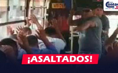 AREQUIPA: DELINCUENTES ARMADOS ASALTAN COUSTER LLENO DE PASAJEROS EN EL DISTRITO DE JOSÉ LUIS BUSTAMANTE Y RIVERO