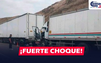 AREQUIPA: FUERTE CHOQUE EN LA PANAMERICANA SUR DEJÓ UNA PERSONA GRAVEMENTE HERIDA