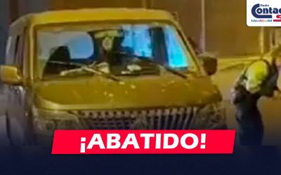 NACIONAL: POLICÍA ABATE A DELINCUENTE EN FUEGO CRUZADO CUANDO INTENTABAN LLEVARSE UNA MINIVAN