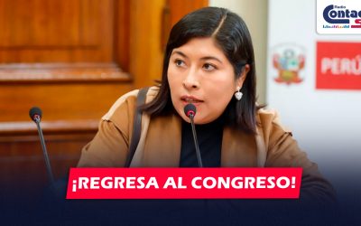 NACIONAL: BETSSY CHÁVEZ REGRESARÍA AL CONGRESO COMO ASESORA GANANDO UN JUGOSO SUELDO TRAS HUELGA DE HAMBRE SECA
