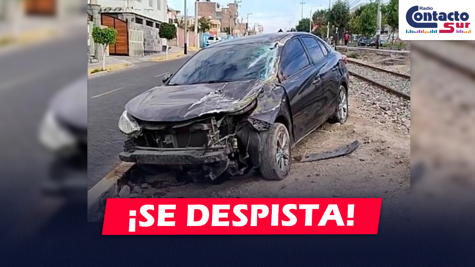 AREQUIPA: AUTO SE DESPISTA TRAS SER CERRADO POR CAMIÓN EN LA AV. AVIACIÓN EN CERRO COLORADO: CONDUCTOR SALIÓ ILESO