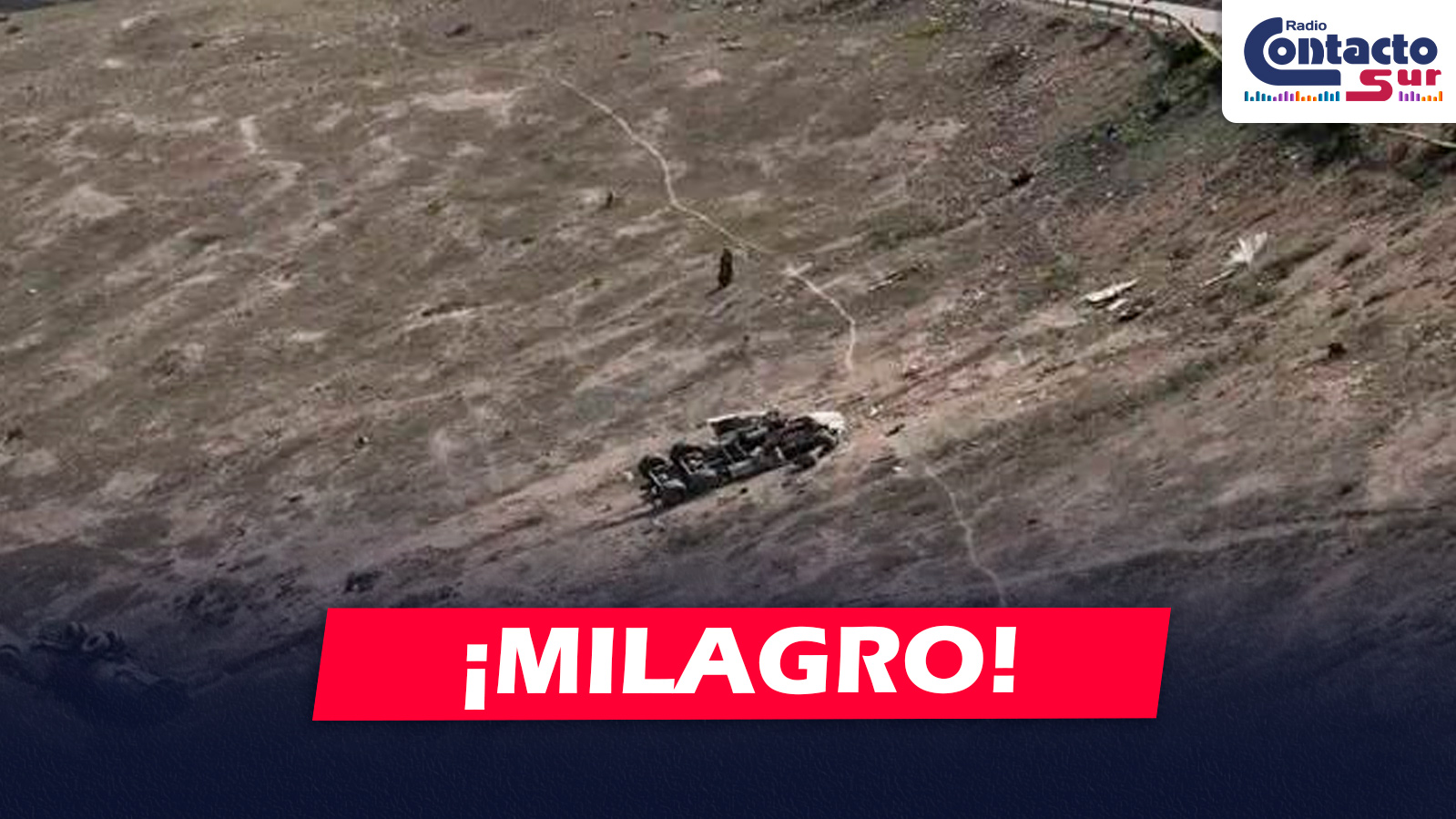AREQUIPA: CAMIÓN CISTERNA CAE A BARRANCO EN LA BAJADA DE GUERREROS, CERCA DEL PEAJE DE MATARANI: CHOFER SOBREVIVE DE MILAGRO