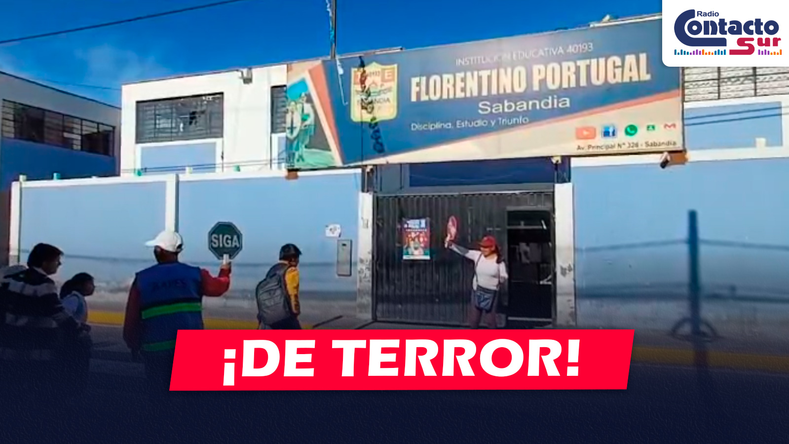 AREQUIPA: ESCOLARES AMENAZADOS CON FALSA ARMA DE FUEGO AL SALIR DE COLEGIO EN SABANDÍA