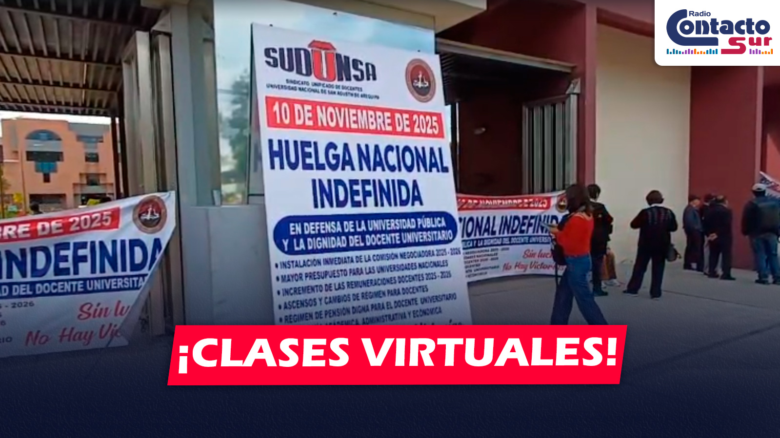 AREQUIPA: UNSA AUTORIZA CLASES VIRTUALES DURANTE HUELGA DOCENTE INDEFINIDA