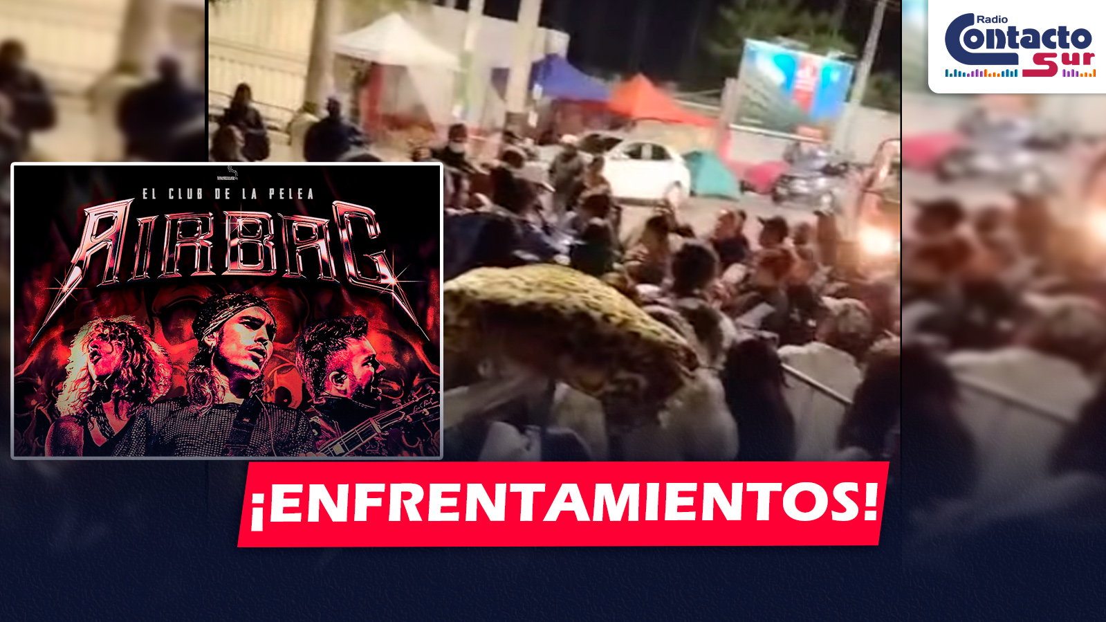 AREQUIPA: DESORDEN Y ENFRENTAMIENTOS EN CERRO JULI POR VENTA DE ESPACIOS PREVIO A CONCIERTO DE AIRBAG