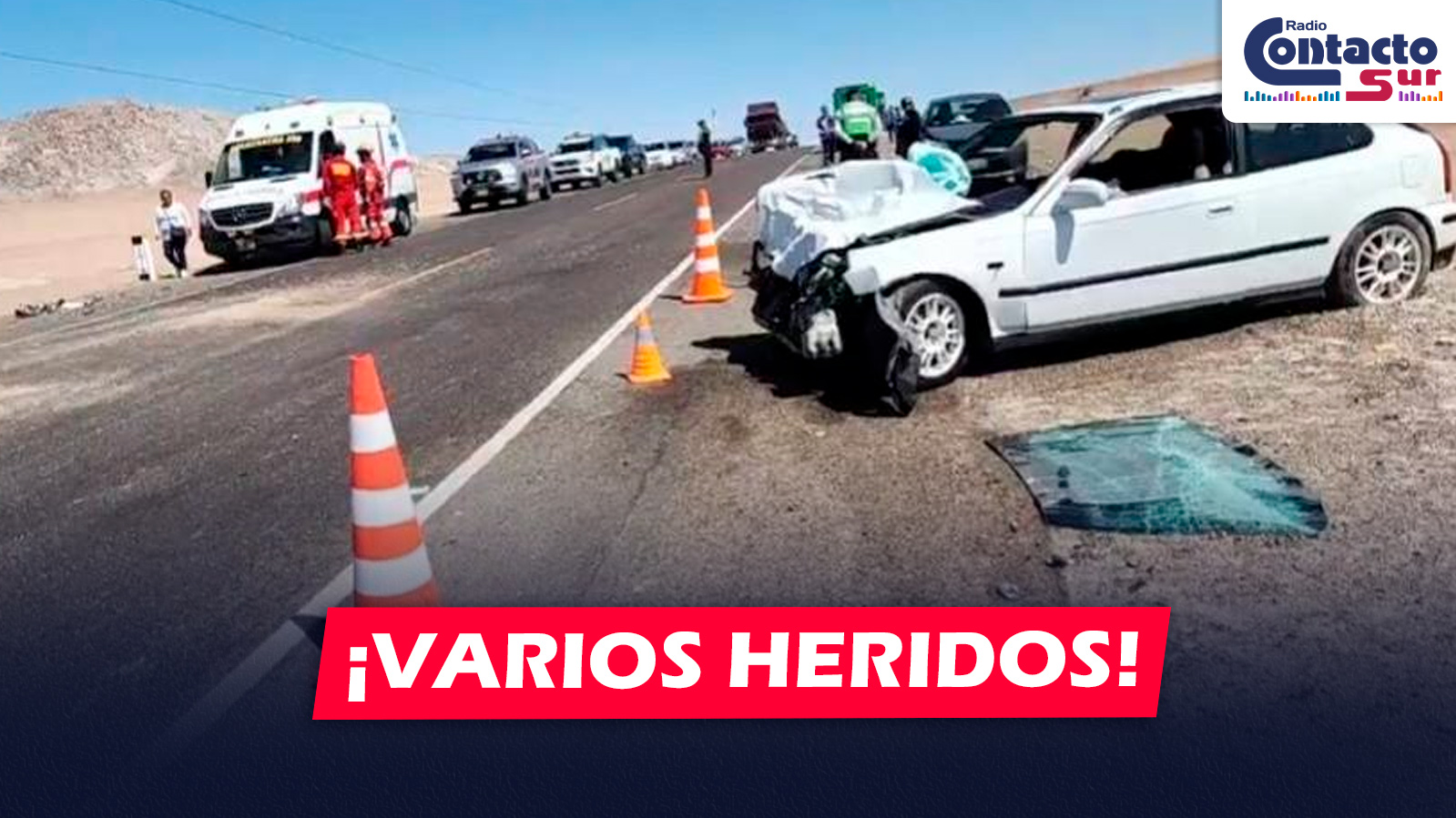 AREQUIPA: MÚLTIPLE CHOQUE CERCA A SAN CAMILO DEJA VARIOS HERIDOS Y TRES VEHÍCULOS INVOLUCRADOS