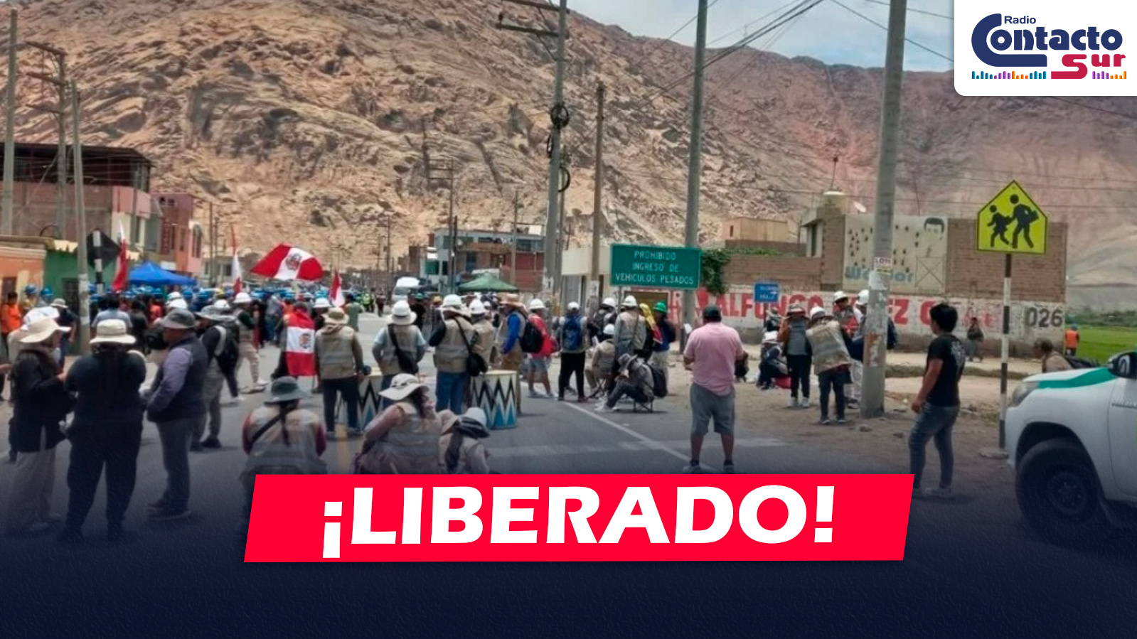AREQUIPA: LIBERAN EL PUENTE OCOÑA Y SE RESTABLECE EL TRÁNSITO AL SUR TRAS PROTESTA MINERA POR AMPLIACIÓN DEL REINFO