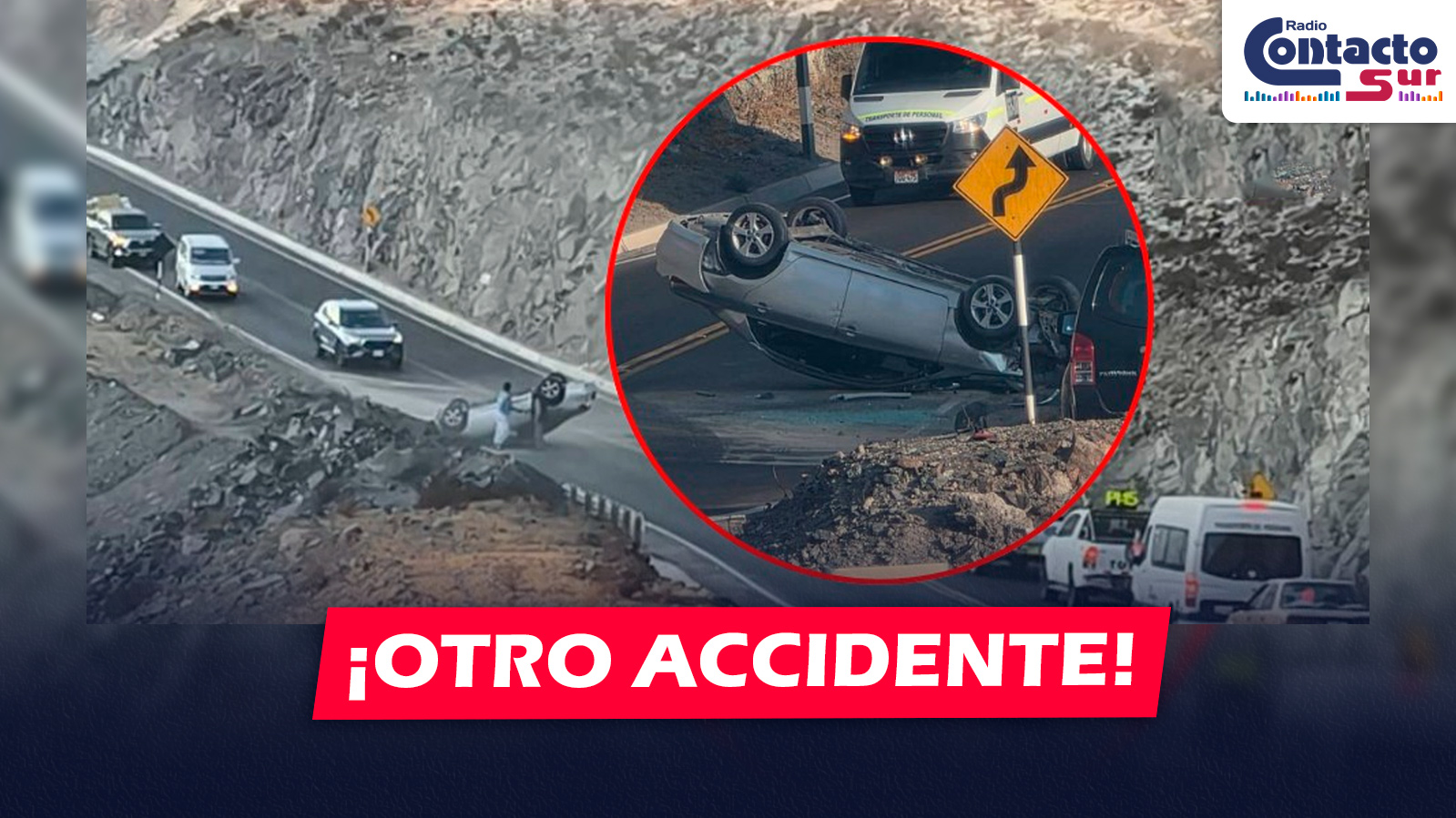 AREQUIPA: ACCIDENTES DE TRÁNSITO SE REPITEN EN LA VÍA CERRO VERDE Y ENCIENDEN ALERTA