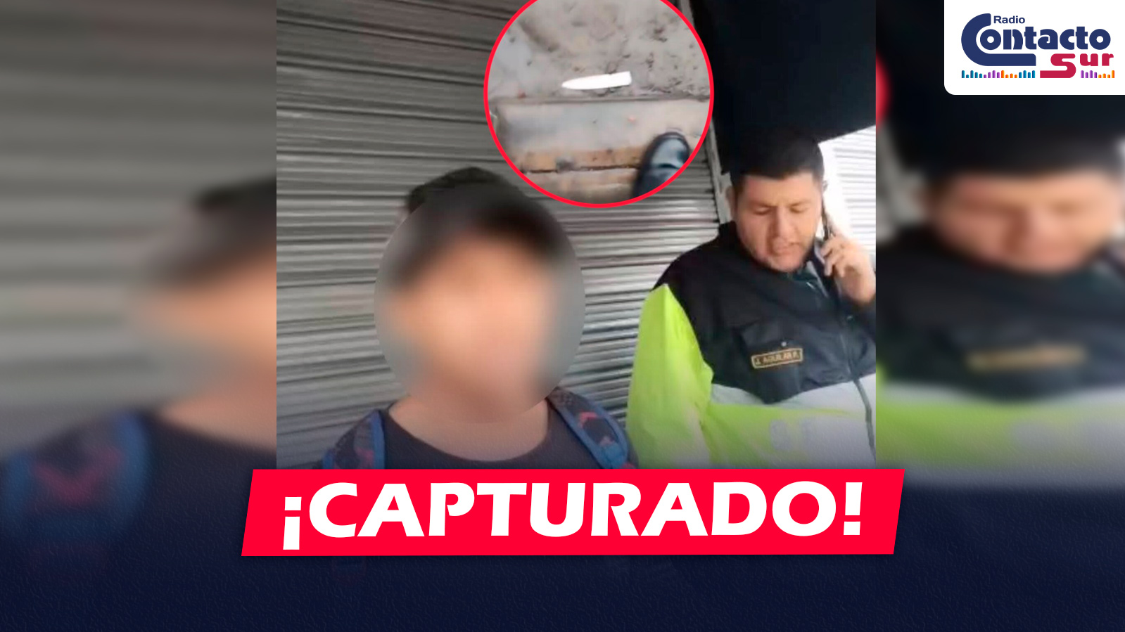 AREQUIPA: SERENAZGO DE BUSTAMANTE CAPTURA A SUJETO QUE AMENAZÓ CON CUCHILLO A JOVEN EN ALAMEDA PERÚ