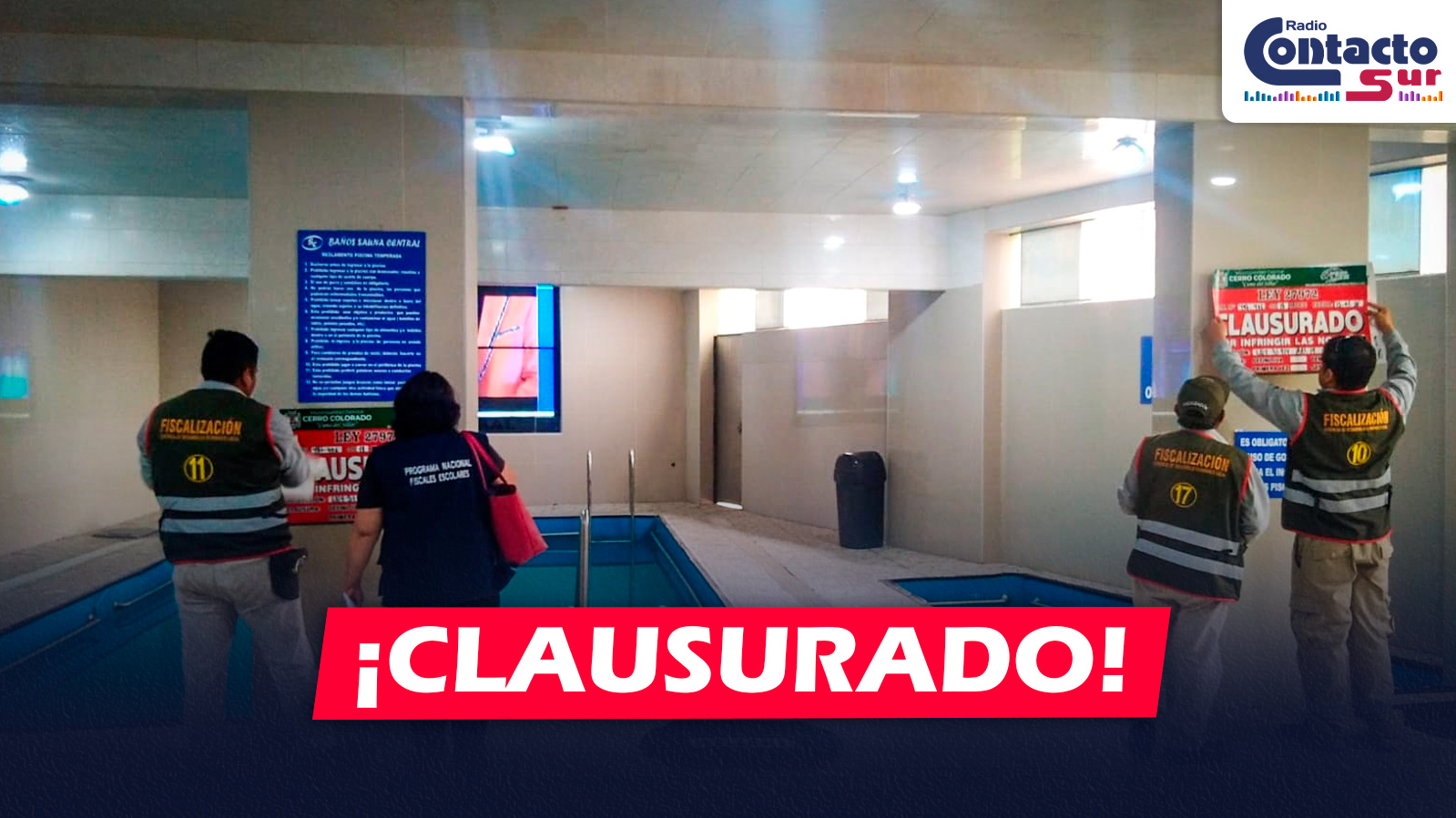 AREQUIPA: CLAUSURAN PISCINA DE SAUNA CENTRAL POR GRAVES FALTAS SANITARIAS Y DE SEGURIDAD