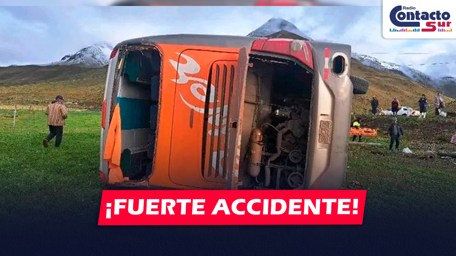 NACIONAL: ACCIDENTE EN LA VÍA JULIACA–CUSCO: BUS DE LA EMPRESA POWER SE DESPISTA Y VUELCA CERCA DE LA RAYA