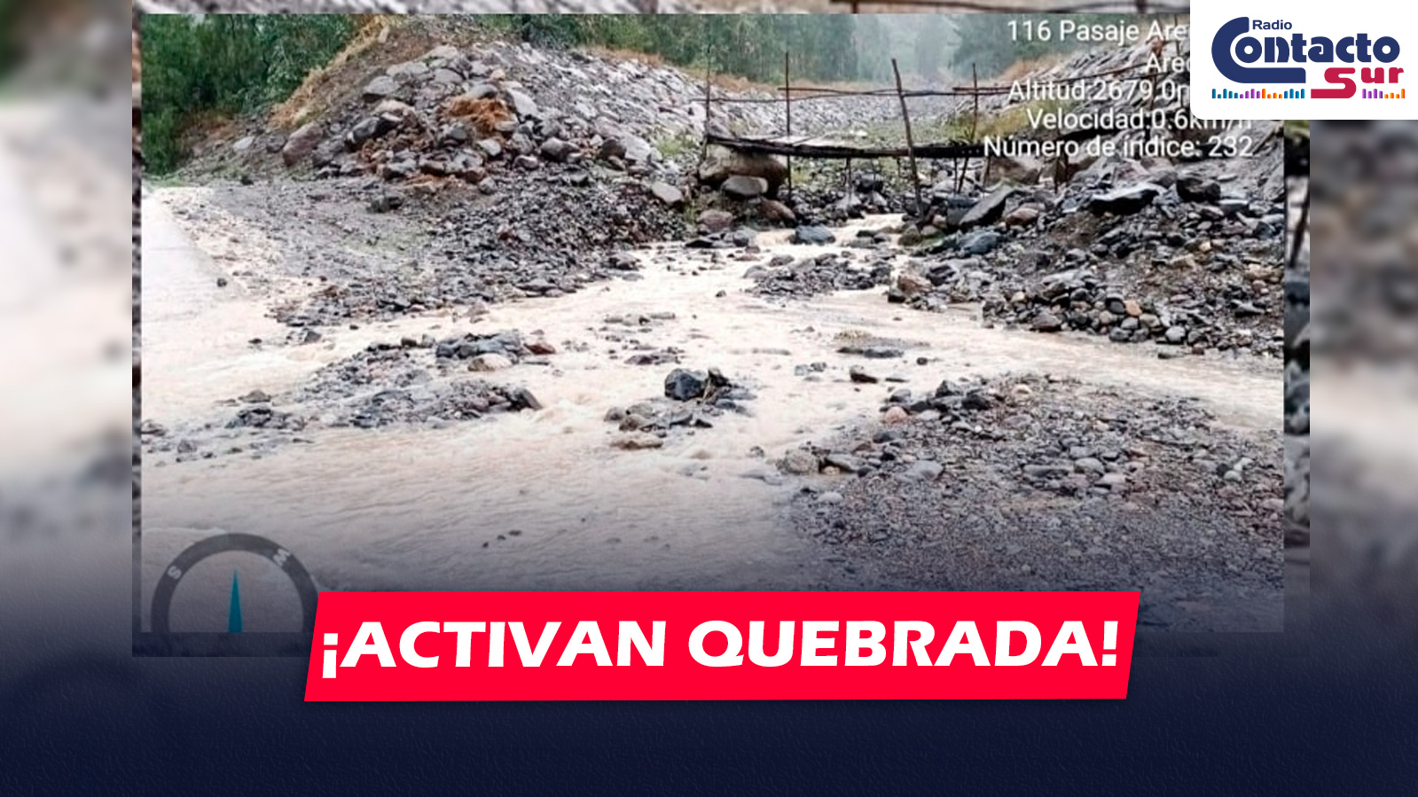 AREQUIPA: LLUVIAS ACTIVAN QUEBRADA SIHUANA Y DEJAN UNA VIVIENDA AFECTADA EN TOMEPAMPA, PROVINCIA DE LA UNIÓN